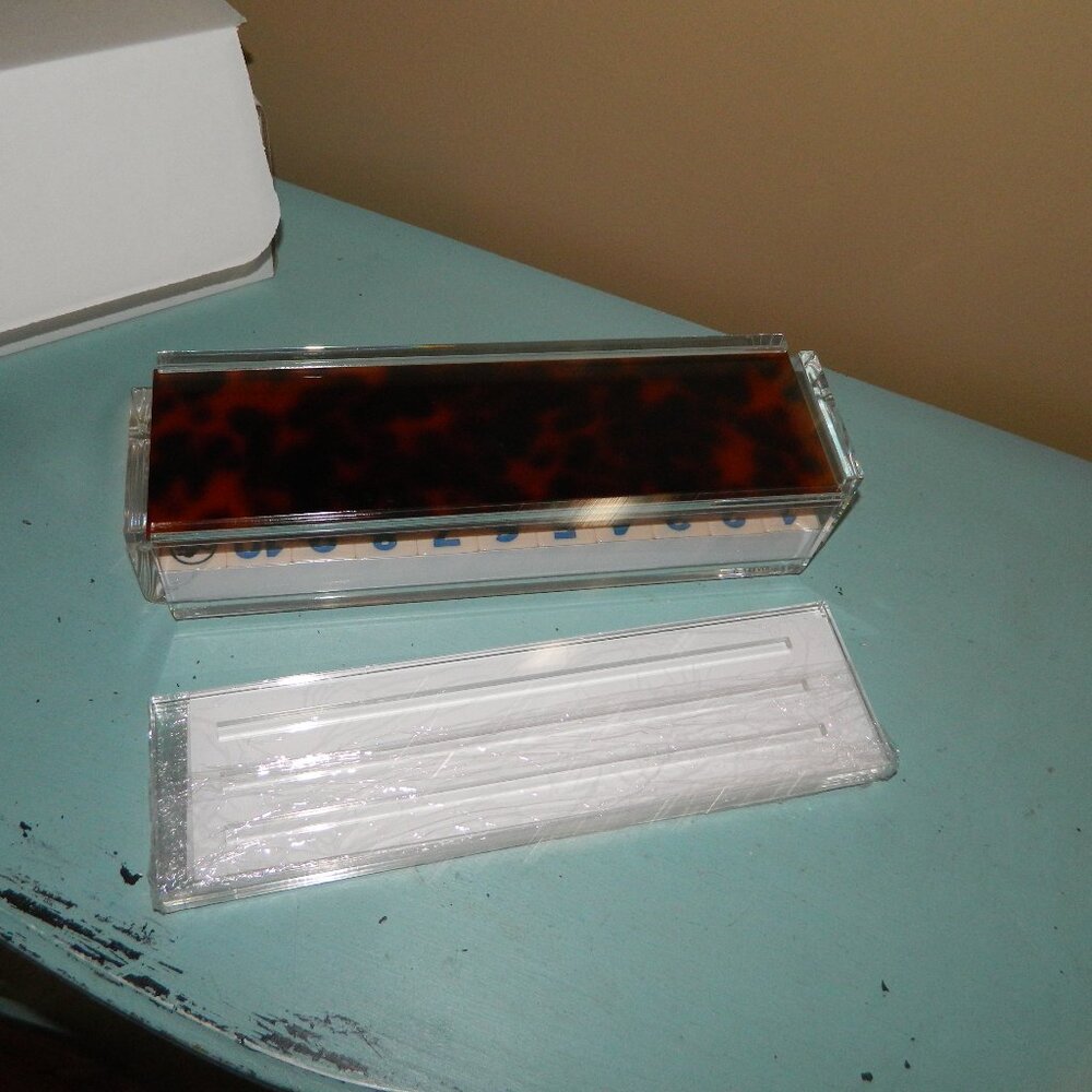 Mark & Graham Luxe Acrylic Rummy Game Set Tortoise Shell